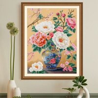 Gói vật liệu thêu chữ thập hoa