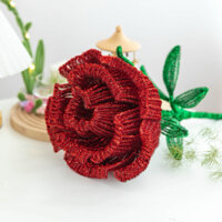 Gói vật liệu tự làm bông hoa hồng lấp lánh TẶNG ĐÈN LED NHIỀU MÀU quà tặng handmade ý nghĩa S0595
