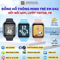 [Gọi video- cài ứng dụng - Sim 4G] Đồng hồ thông minh D42 nghe gọi, định vị, bắt được wifi Tải ứng dụng FB, TT Pin cao