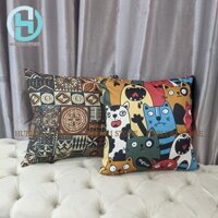 Gối Vuông Sofa, Gối Tụa Lưng  45*45cm Vải Kaki