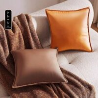 Gối vuông tựa lưng trang trí ghế sofa, vỏ bọc gối giả da decor tựa sofa cao cấp