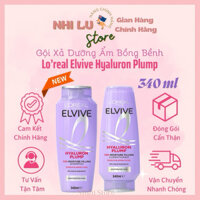 Gội Xả Dưỡng Ẩm và Bồng Bềnh L'OREAL ELVIVE HYLALURON PLUMP