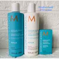 Gội xả phục hồi độ ẩm Moroccanoil Repair 250mlx2 + Tinh dầu Moroccanoil Treatment 25ml(chính hãng -2023)