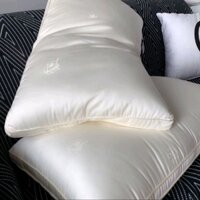 Gối xơ đậu nành cao cấp ruột gối 50x70 vỏ tencel không xẹp, form thấp vừa siêu êm mềm