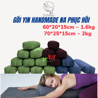 Gối Yin Handmade NA DUMBO Phục hồi YOGA Gòn Bông Bi (2 lớp áo gối - Gòn bi)