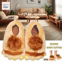 Gojo 1 Cặp Dép Ấm Áp Phiêu Lưu Lông Thú, Chân Lớn Người Hobbit Lông Savage Dép Sang Trọng, Dép Dễ Thương Đế Tóc Dài Chân Hoang Dã Dép Sang Trọng Nhà