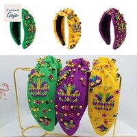 Gojo Carnival Party Hairband, DIY Hand Sawn Kim Cương Giả Thắt Nút Tóc, Họa Tiết Baroque Thắt Nút Cảnh Chú Hề Sáng Tạo Hạt Tóc Dành Cho Nữ
