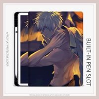 Gojo Satoru Túi Khí Gấp Ba Khe Cắm Bút iPad air1 / 2 / 3 / 4 / 5 mini 1 / 2 / 3 / 4 / 5 / 6 Ốp Lưng iPad pro 11 2022 gen10 gen 7 / 8 2017 / 2018