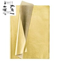 Gold Tissue Paper, 100 Sheets Metallic Gift Wrapping Paper for Birthday Party,Anniversary Valentine'S Day Decoration