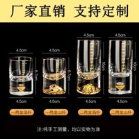 Golden Foil Jinshan Blue Mountain một hoặc hai hai ly rượu trắng ly rượu gia dụng thủy tinh pha lê lớn Bộ Rượu