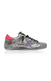 Golden Goose Superstar Patent Upper Leather Star Suede Heel Womens Sneaker