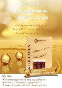 GOLDEN HEALTH Serum Collagen Giúp Dưỡng Trắng Da, Làm Mờ Vết Nhăn, Chống Lão Hóa, Cải Thiện Sắc Tố Da - Hộp 3 lọ x 10ml