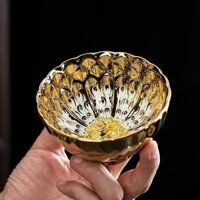Golden Lotus Master Cup Teaware Construction Cup Gilt Gilt Gilt Trà Cốc Cá Nhân Nhiều Màu Sắc Con Công Trà Kung Fu Tea Set