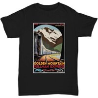 Golden Mountain Pullman Express Giữa Montreux và Interlaken - Poster du lịch đường sắt Thụy Sĩ cổ điển - Áo thun Unisex