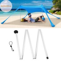 Goldensilver 1Pc 5 Phần 1.6 / 2M Hợp Kim Nhôm Có Thể Điều Chỉnh Mái hiên Hỗ Trợ Cực Có Thể Gập Lại Tán Bãi Biển Lều Cực Nơi Trú ẩn Bạt VN