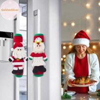 Goldensilver 2 Cái / bộ Giáng Sinh Tủ Lạnh Tay Cầm Bao Người Tuyết Nai Sừng Tấm Santa Nhà Bếp Lò Vi Sóng Máy Rửa Bát Tủ Lạnh Núm Cửa Bảo Vệ VN