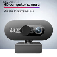 Goldensilver 4K Full HD Webcam Cho PC Web Camera Mới Mini Web Cam Có Micro USB Tự Động Lấy Nét Stream Camera Cho Máy Tính Laptop VN