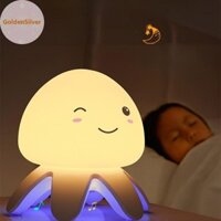 Goldensilver Led sứa Đèn silicon Sạc Usb Âm nhạc Làm mờ cảm biến đầy màu sắc Đèn ngủ với đèn ngủ silicon VN