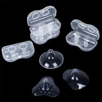 GOLDMA Tròn 2 cái / hộp Cho con bú Trong suốt Hình tam giác Nắp bảo vệ núm vú bằng tấm chắn bảo vệ Núm vú bằng silicone cho con bú Miếng bảo vệ núm vú bằng silicon Sữa mẹ