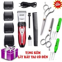[GỒM 2 KÉO ]Tông Đơ Cắt Tóc Gia Đình Chuyên Nghiệp JICHEN JC-0817 Cao Cấp Tặng 2 Kéo + 1 Lấy Ráy Tai. Tông đơ gia Đình