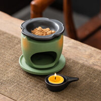 Gốm Chống Cháy Nến Thơm Bột Thơm Tinh Dầu Thơm Đèn Hương Liệu Xanh