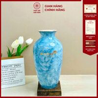 Gốm Sứ Bát Tràng Loại 1 - Bình Hoa In Logo Doanh Nghiệp  - Phúc Lộc Viên Minh - M27