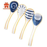 Gốm Sứ Thìa Canh Bộ Thìa Canh Nhật Bản Tay Cầm Dài Thìa Canh Cho Phở Ramen Mì Wonton Bánh Bao Cơm