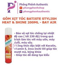 GÔM XỊT TÓC BATISTE STYLISH HEAT & SHINE SHIELD MY LOCK 200ML