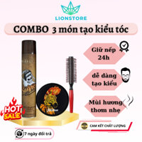 Gôm xịt tóc nam nữ tạo kiểu giữ nếp SUAVECITO 420ML kèm sáp vuốt tóc clay kèm lược