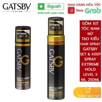 Gôm xịt tóc nam nữ thơm cứng giữ nếp lâu chính hãng Gatsby Hair Spray Extreme Hold chai 250ml lọ nhỏ mini 66ml giá rẻ