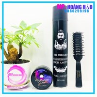 Gôm Xịt Tóc The Pro Lock Ami + Sáp Vuốt Tóc Nam Volclay Đẹn ( tặng Lược)