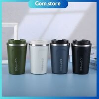 Gom.store Cốc giữ nhiệt uống cafe, cốc uống nước cao cấp Nắp mở có lỗ cắm ống hút dung tích lớn