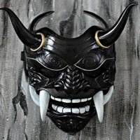 [Gon] Ma Nhật Bản Hannya Mặt nạ hóa trang Halloween Prajna Mặt nạ nửa mặt Samurai VN