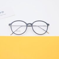 Gọng Cận Mắt Tròn 8093 Nhựa Dẻo Tr90, Càng Kim Loại Bọc Nhựa Nhiều Màu Coki