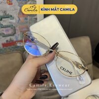 Gọng kính cận CeL dáng mắt oval nhỏ gọng kim loại mảnh thời trang hot girl CL40246