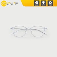 Gọng kính cận chất liệu Titanium cao cấp thương hiệu Minh Anh thiết kế mắt oval viền mỏng tiểu thư, nữ tính - 9911-C2
