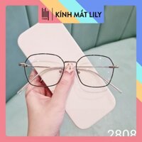 Gọng kính cận kim loại LILY EYEWEAR kính mắt nam nữ kiểu dáng thời thượng màu sắc thời trang dễ đeo l2808