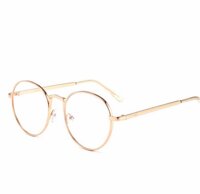 Gọng Kính Cận, Kính Giả Cận Mắt Tròn Unisex Thời Trang - Màu hồng