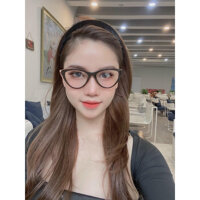 Gọng Kính cận, Kính giả cận mắt mèo gọng Kim loại bản dày  tặng Tuavit móc khóa mini đa năng