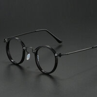 Gọng Kính Cận, Kính Mắt Giả Cận Nam Nữ, Mắt Tròn Khung Kim Loại Bọc Nhựa Classic A26 - LIKI