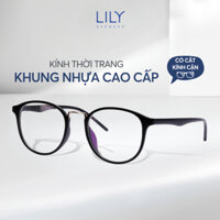 Gọng kính cận LILY EYEWEAR nhựa dẻo mắt tròn kiểu dáng thời thượng màu sắc thời trang 209