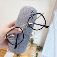Gọng kính cận mắt kính không độ form tròn thời trang nữ nam chống tia UV và ánh sáng xanh MINASO 144