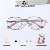 Gọng kính cận mắt vuông kim loại thanh mảnh nam nữ 2210A