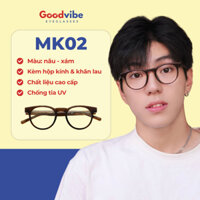 Gọng kính cận nam mắt tròn gọng chất liệu nhựa cao cấp kiểu dáng thời trang chống tia UV MK02
