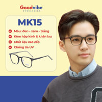 Gọng kính cận nam mắt vuông nhựa kim loại thời trang cao cấp, phong cách trẻ trung chống tia UV MK15