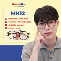 Gọng kính cận nam mắt vuông nhựa kim loại thời trang cao cấp, phong cách trẻ trung chống tia UV MK12