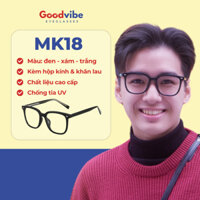 Gọng kính cận nam mắt vuông nhựa kim loại thời trang cao cấp, phong cách trẻ trung chống tia UV MK18