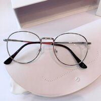 Gọng Kính Cận Nam Nữ, Kính Mắt Tròn Nhỏ Kim Loại Thời Trang Ulzzang - BẠC