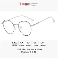 Gọng kính cận nam nữ mắt tròn kim loại TrendyEyewear  1312 thanh mảnh trẻ trung phù hợp với nhiều khuôn mặt