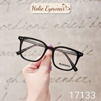 Gọng kính cận nam nữ  mắt vuông gọng nhựa lõi kim loại viền bo góc trẻ trung 17133 Holie Eyewear